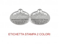 Etichette adesive per bomboniere e confetterie (mm 46x18)  (cod.1H)